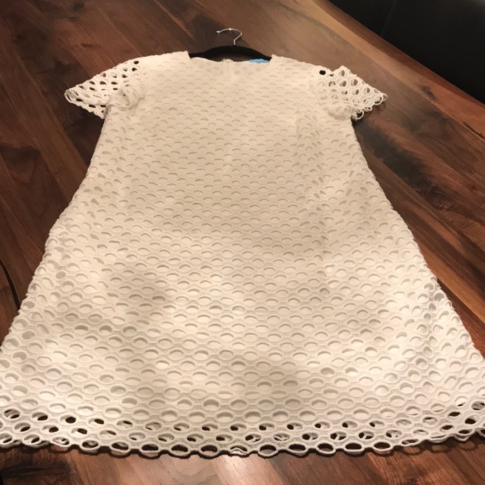 White Crochet J.McLaughlin Swing dress.